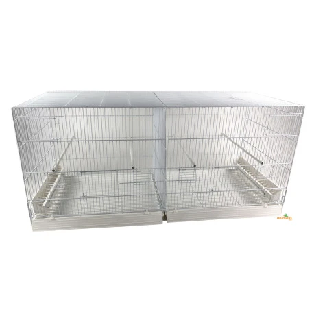 Cage Domus-Molinari 120x50x58cm Laquée En Blanc 3 Cage Domus-Molinari 120x50x58cm Laquée En Blanc