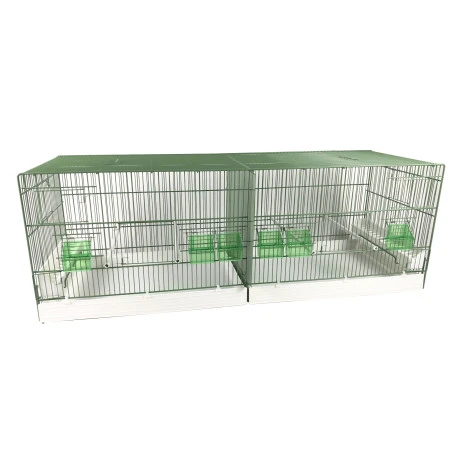 Cage Domus-Molinari De 120x40cm Laquée En Vert 3 Cage Domus-Molinari De 120x40cm Laquée En Vert