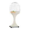 Cage Oiseaux "Aurora" Blanche Avec Support Sur Roulettes - 51x35x129cm -Bird Supply Shop cage oiseaux aurora blanche avec support sur roulettes 51x35x129cm