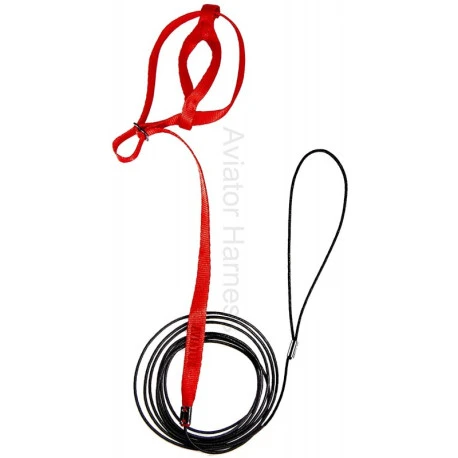 Harnais Pour Perruches Et Perroquets Aviator - XS/Rouge 4 Harnais Pour Perruches Et Perroquets Aviator - XS/Rouge - Image 2